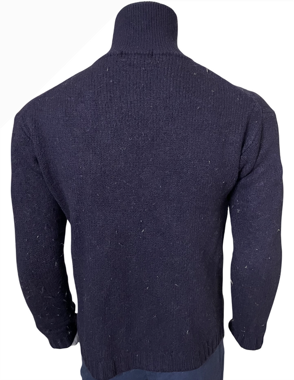 Blue YSL Full Zip Sweater