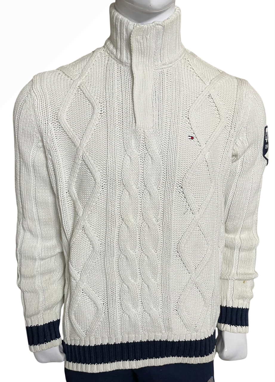 White Tommy Hilfiger Heavy Knitted Sweater